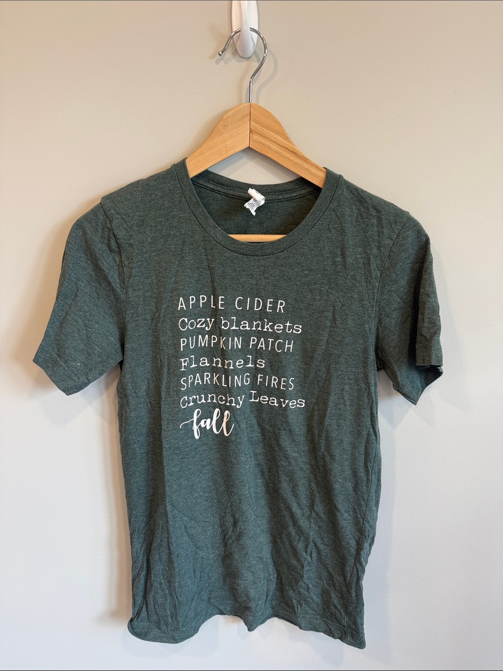 Bella Canvas Forest Green Fall Text Tee